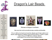 Tablet Screenshot of dragonslairbeads.com